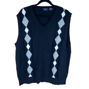 DOCKERS Navy  Argyle Sweater Vest